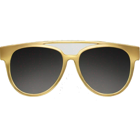 Gold frame sunglasses  emoji