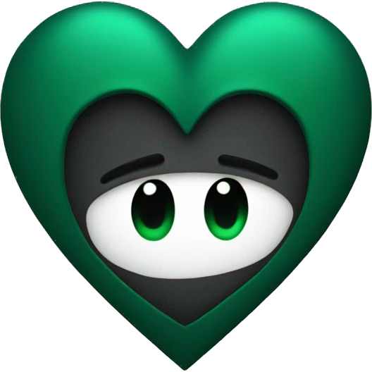 Dark green heart emoji