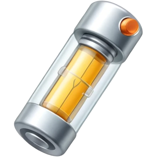 tiny glass fuse with metal caps. emoji