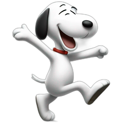 Snoopy bailando emoji