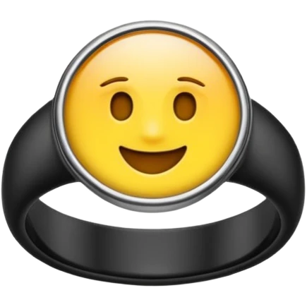 oura biometric ring as an emoji but shaped like an O emoji