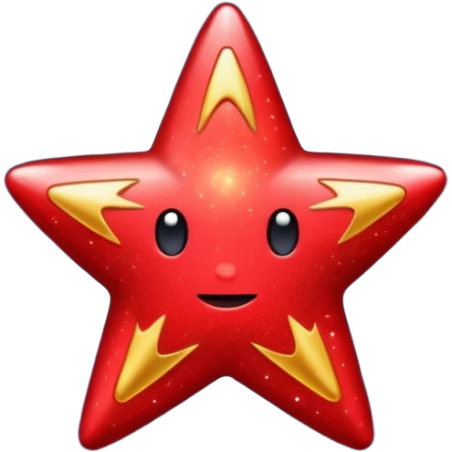 red star glitter space emoji