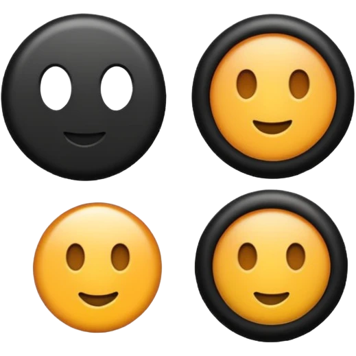 Make to round circles and one long line emoji