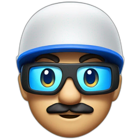 Super mario with VR Glasses emoji