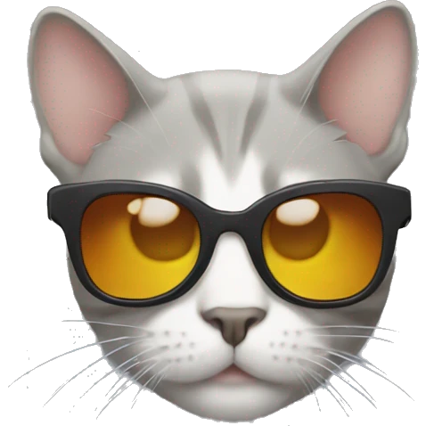 Cat with sunglasses emoji