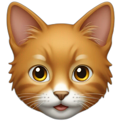 Chat roux gris emoji