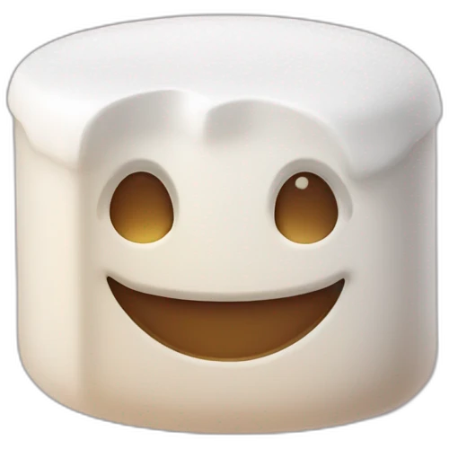 Marsmallow smiling emoji