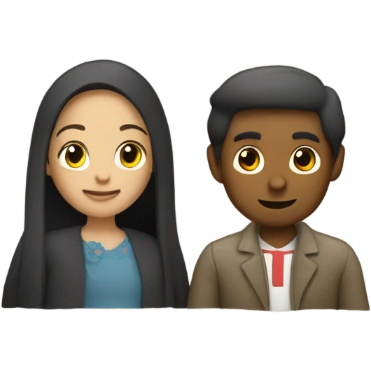 Muchacho abrazando a muchacha emoji