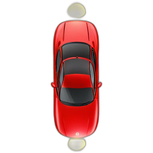 Red 1993 mazda miata with popup lights emoji