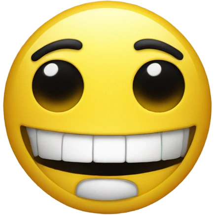 emoji yellow with mouth moved to side and wide eyes  emoji