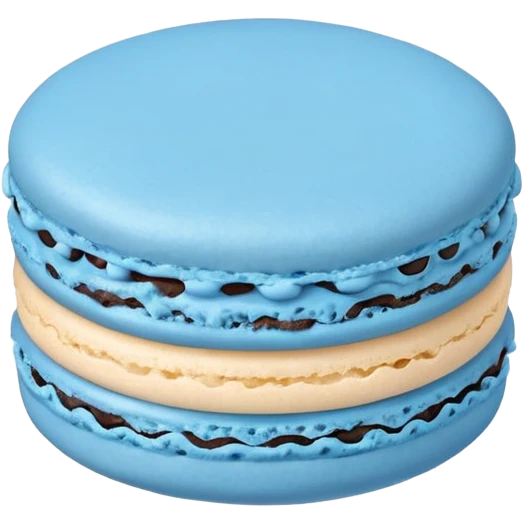 Single blue macaron emoji