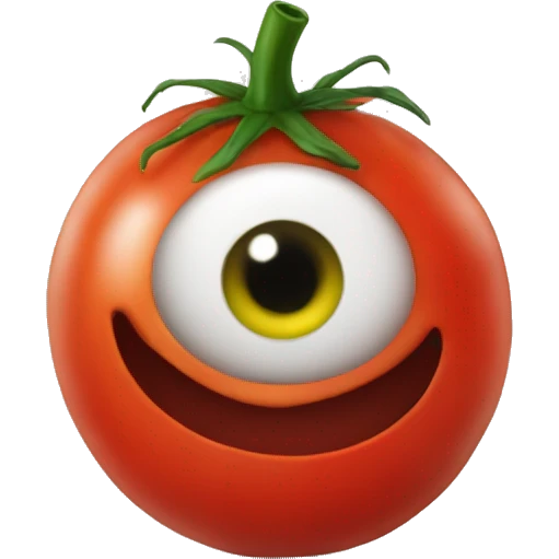 crazy eye tomato emoji