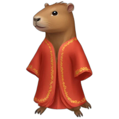 Capibara robe flamenco emoji