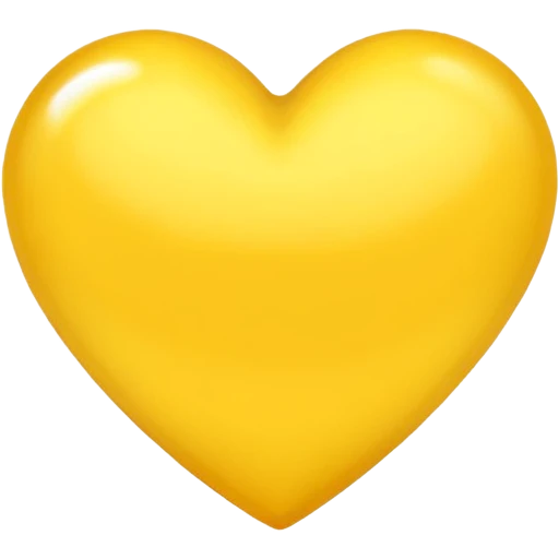 coração amarelo emoji