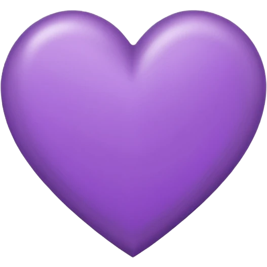 purple heart conour drwan by pencil on sheet of paper emoji