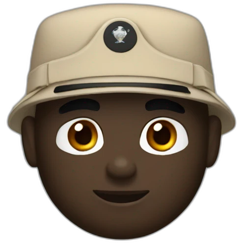 Marine the PEN but with a black skin color emoji