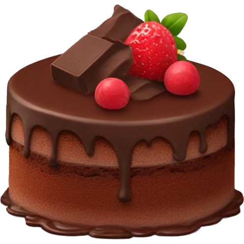 Chocolate mousse cake emoji