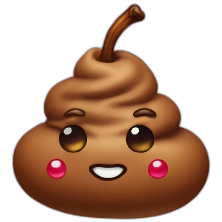 Poop with cherry on top emoji