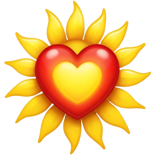 A Sun sending a heart  emoji