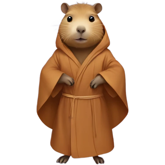 Capybara wearing robe emoji