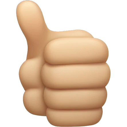 thumbs up, realistic emoji