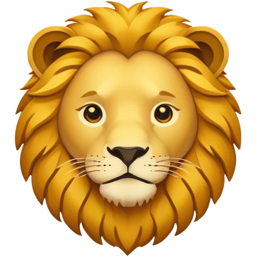 lion flat design emoji