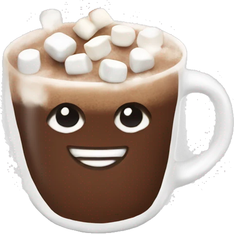 Hot chocolate with marshmallows  emoji