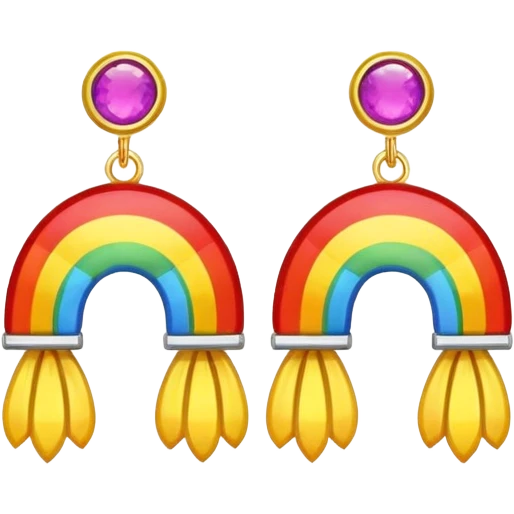 rainbow earring emoji
