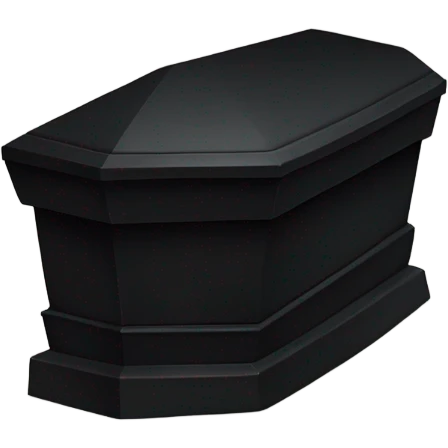 a black coffin with a cross emoji