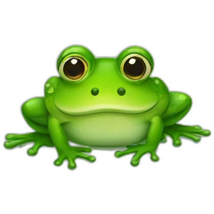 Frog with a mustache emoji