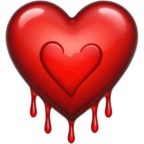 heart with a dark dripping effect emoji