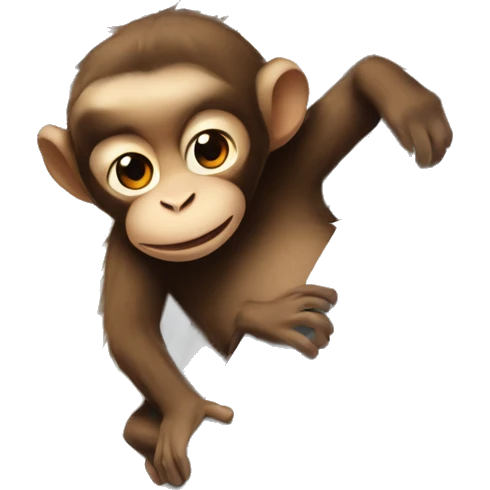 Monkey in a skyscraper looking down on San Francisco  emoji