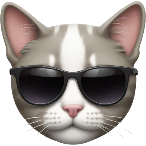 Cat with sunglasses emoji