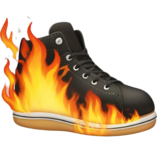 shoe on fire emoji