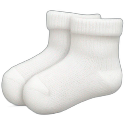 white newborn baby socks emoji