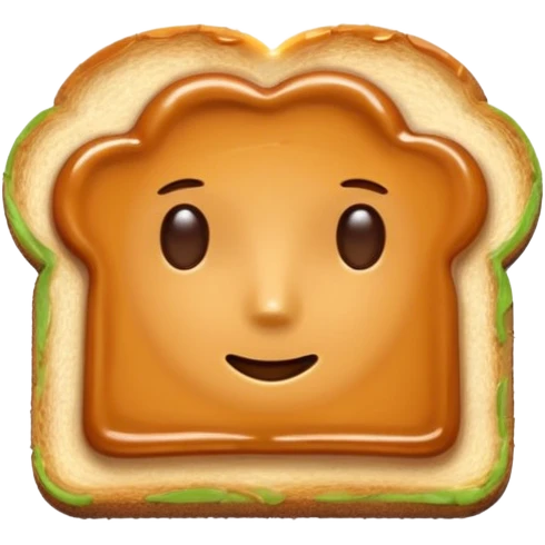 toast of bread with dulce de leche in it with no faces on it only the toast with the dessert on it emoji