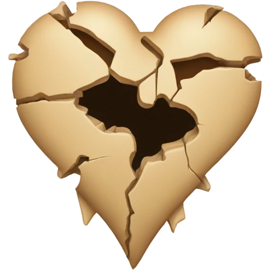 beige broken heart emoji