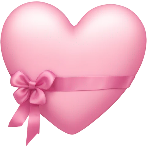 Pastel Pink heart with ribbon emoji