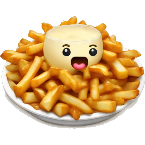 Poutine qui mange une Poutine emoji