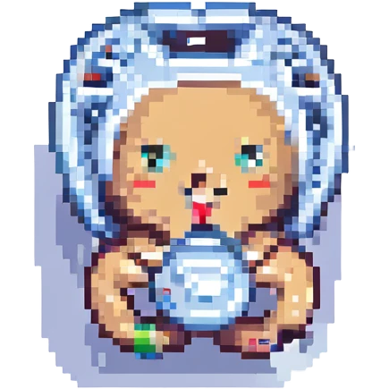 pixel art pacifier emoji