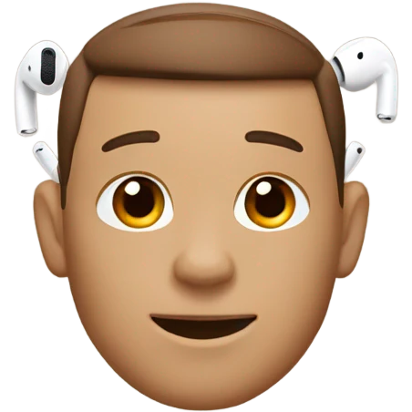 brown beige airpods emoji