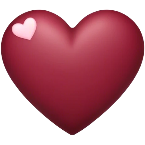 Burgundy love heart emoji