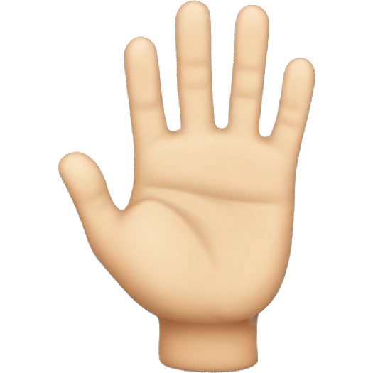 three fingers up emoji