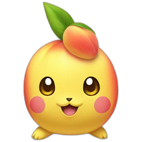 Peach pikachu emoji
