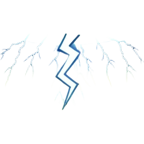Lightning with rice field emoji