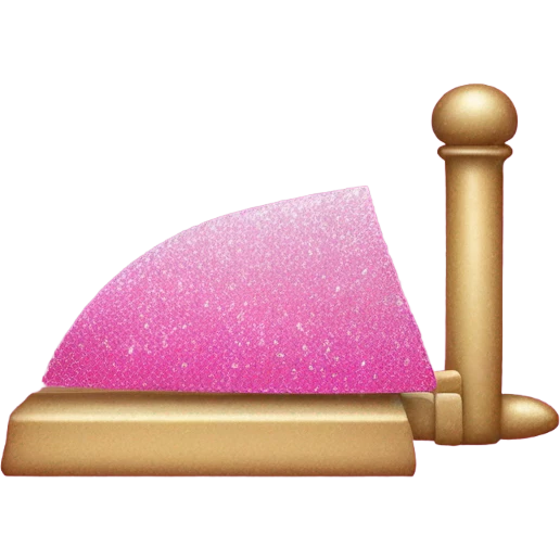Pink ombre realistic guillotine with glitter emoji
