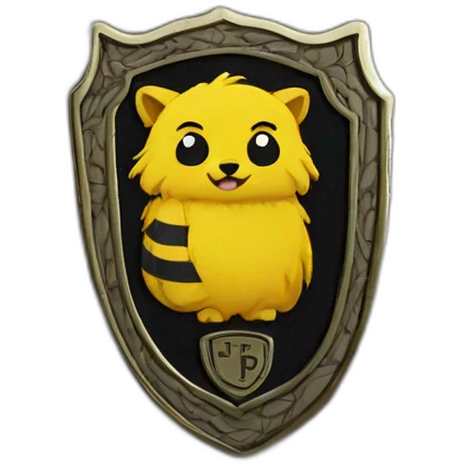 Hufflepuff badge pin emoji