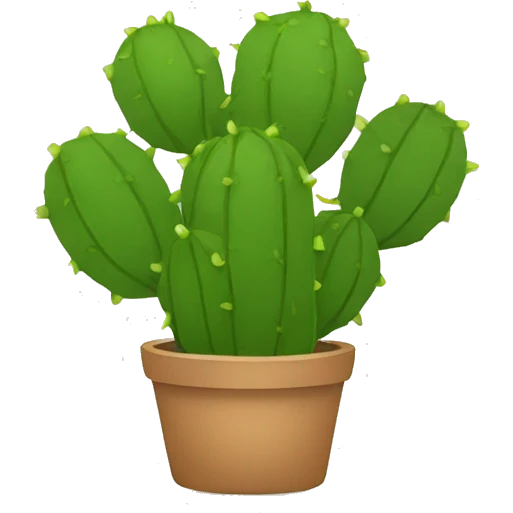 single flat Nopal without pot emoji