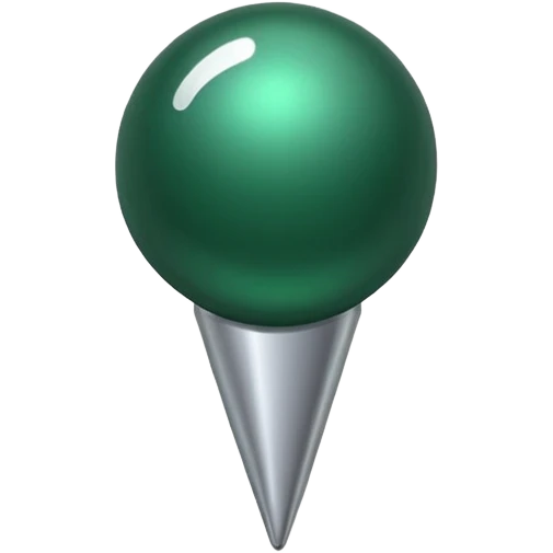 DARK GREEN pushpin emoji