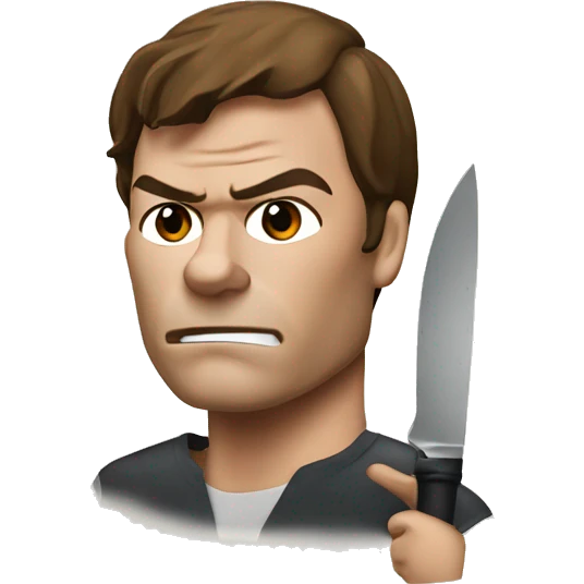 Dexter Morgan with one knife emoji